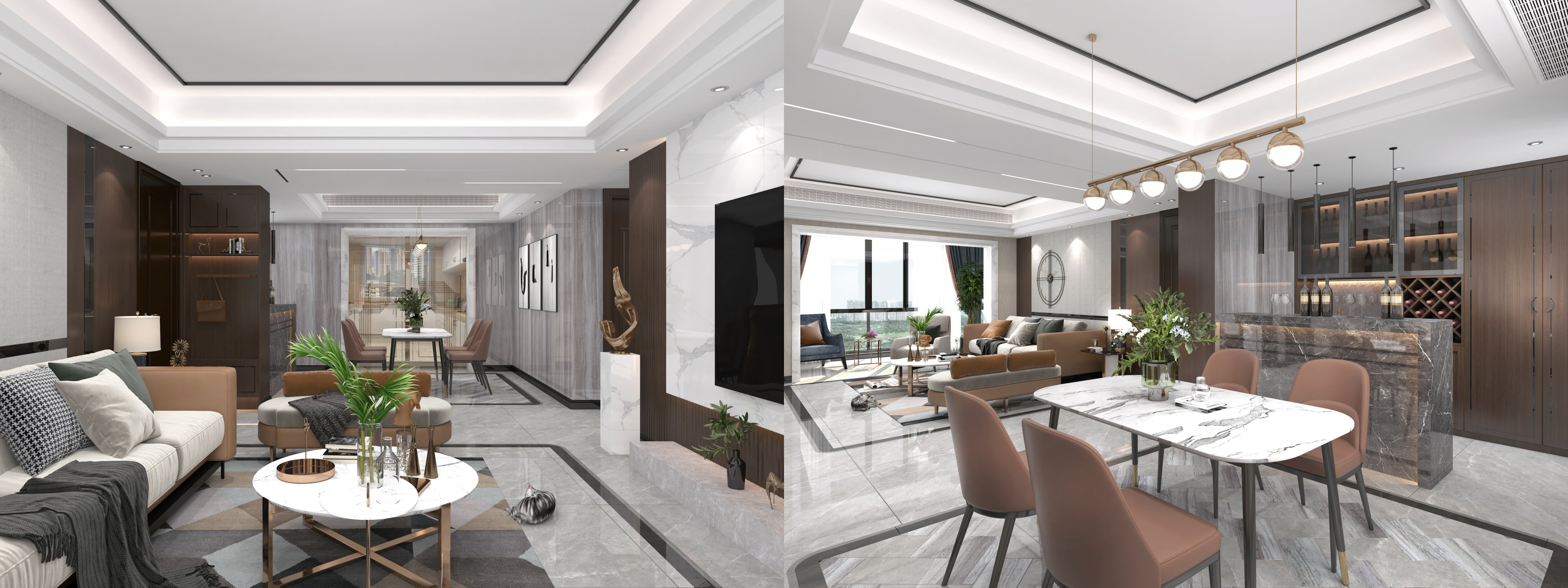 御海天宸160m²现代简约新中式风格